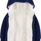 Pull à capuche bébé gris avec doublure en sherpa douce