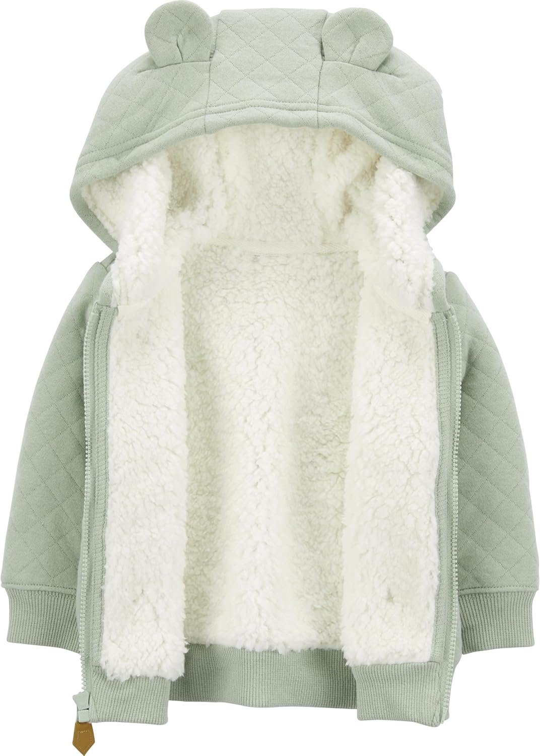 Vue de dos du pull à capuche bébé, couleur marine