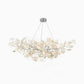 Feuilles en porcelaine du lustre Ginkgo, éclairées par LED
