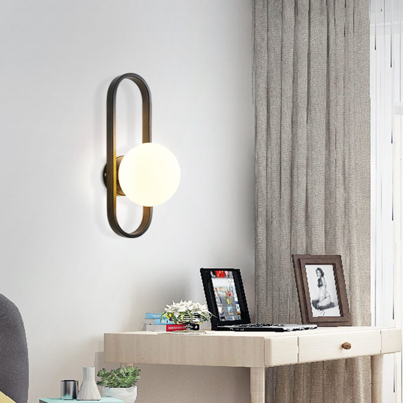 Lampe murale avec design circulaire et lumière douce