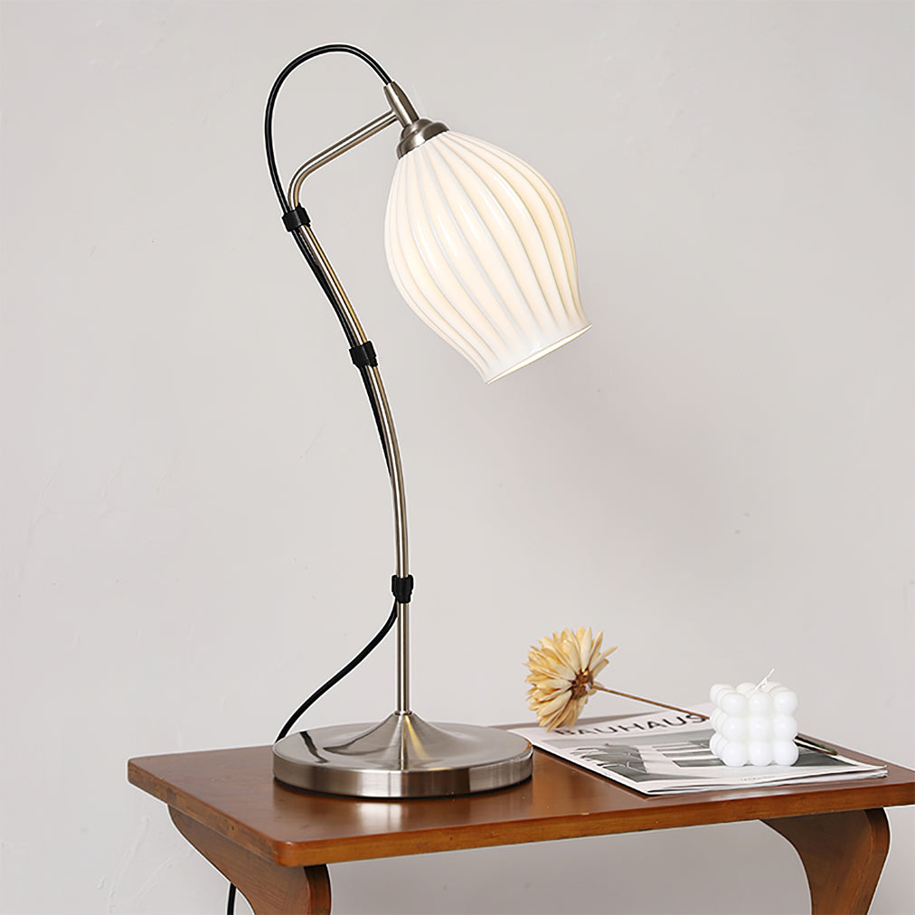 Vue rapprochée de la texture rainurée de la lampe