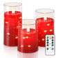 Bougies LED allumées dans un décor intérieur élégant