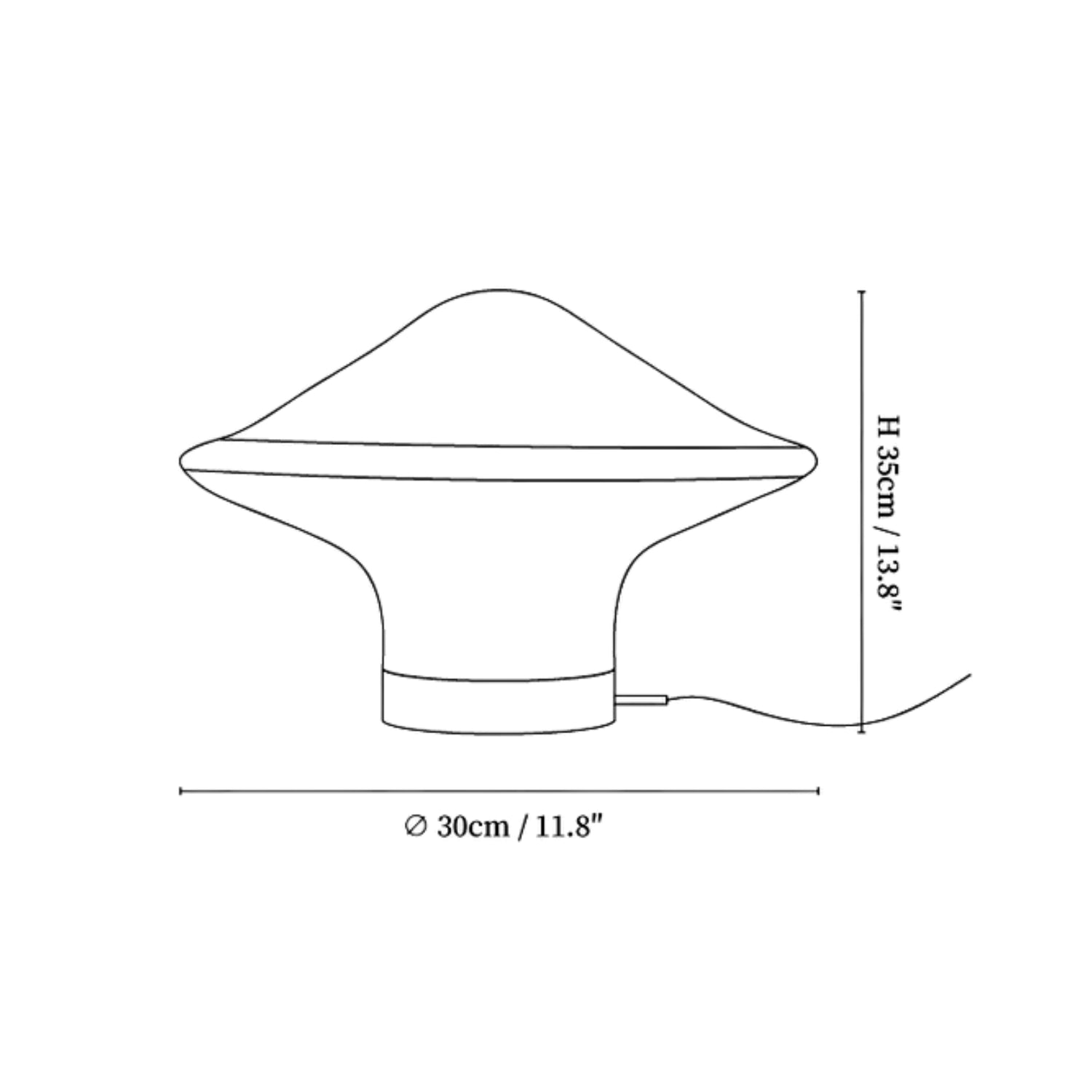 Vue latérale de l'applique LED avec inclinaison réglable
