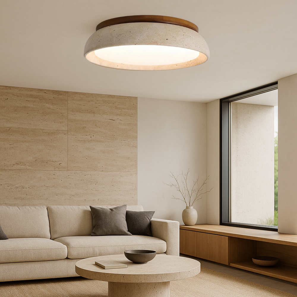 Lampe de plafond installée dans une salle à manger