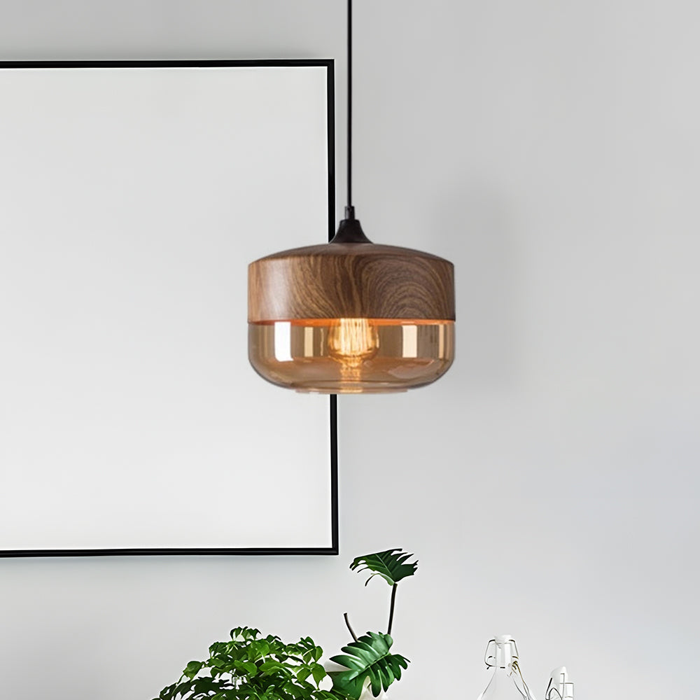 Lampe en bois créant une atmosphère accueillante