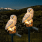 Lampe solaire hibou avec détails de texture réalistes