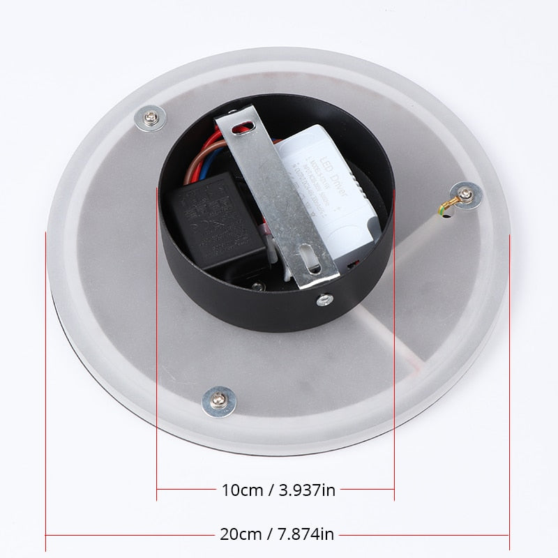 Vue de côté d'une applique LED avec angles personnalisables