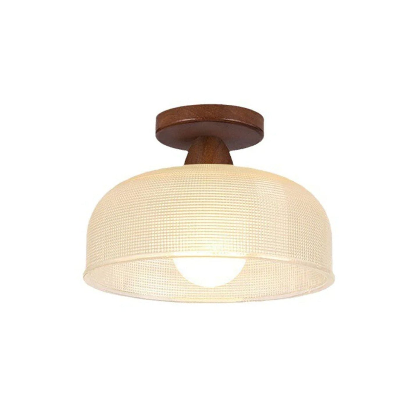 Lampe de plafond en verre avec lumière diffuse