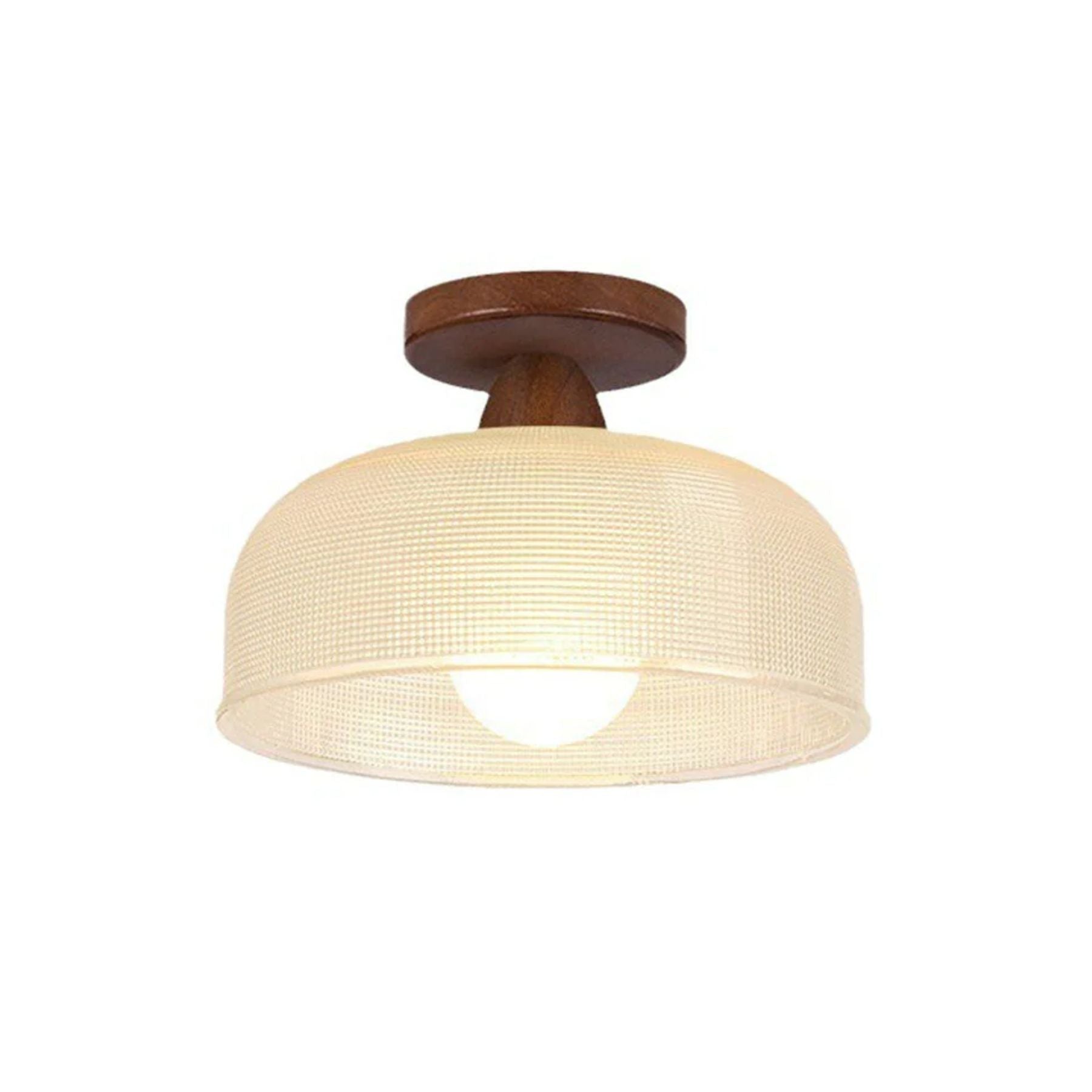 Lampe de plafond en verre avec lumière diffuse