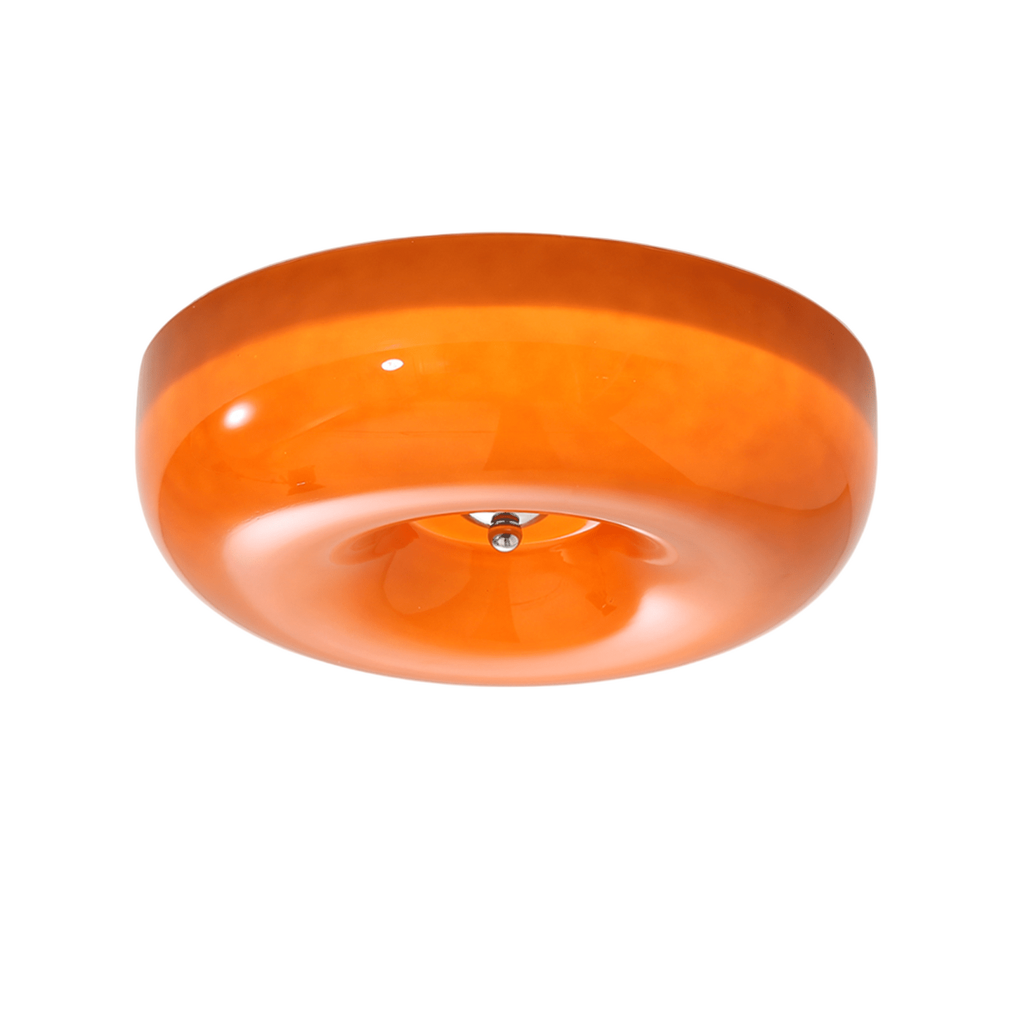 Lampe LED encastrée avec motifs ondulés en verre et métal