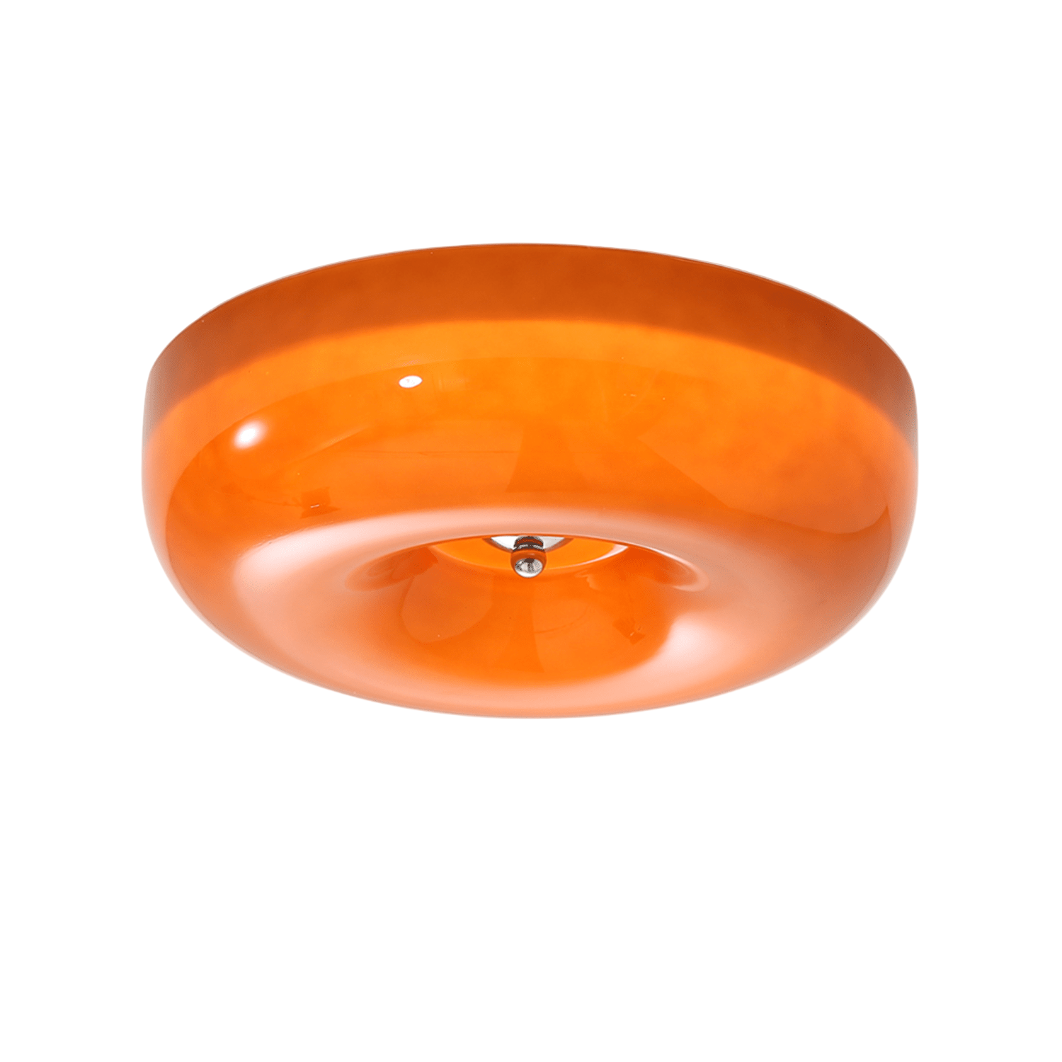 Lampe LED encastrée avec motifs ondulés en verre et métal