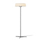 Lampe sur pied avec abat-jour en tissu beige
