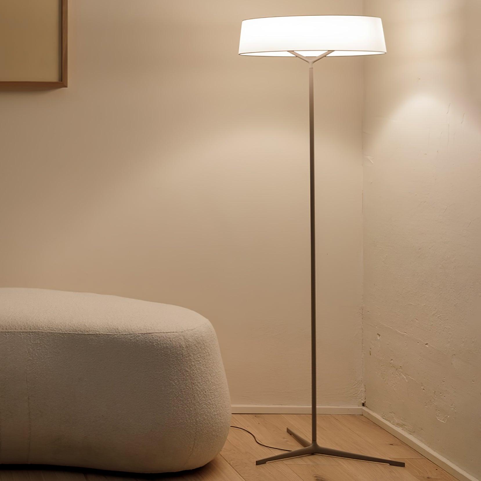 Vue latérale de la lampe et de sa base