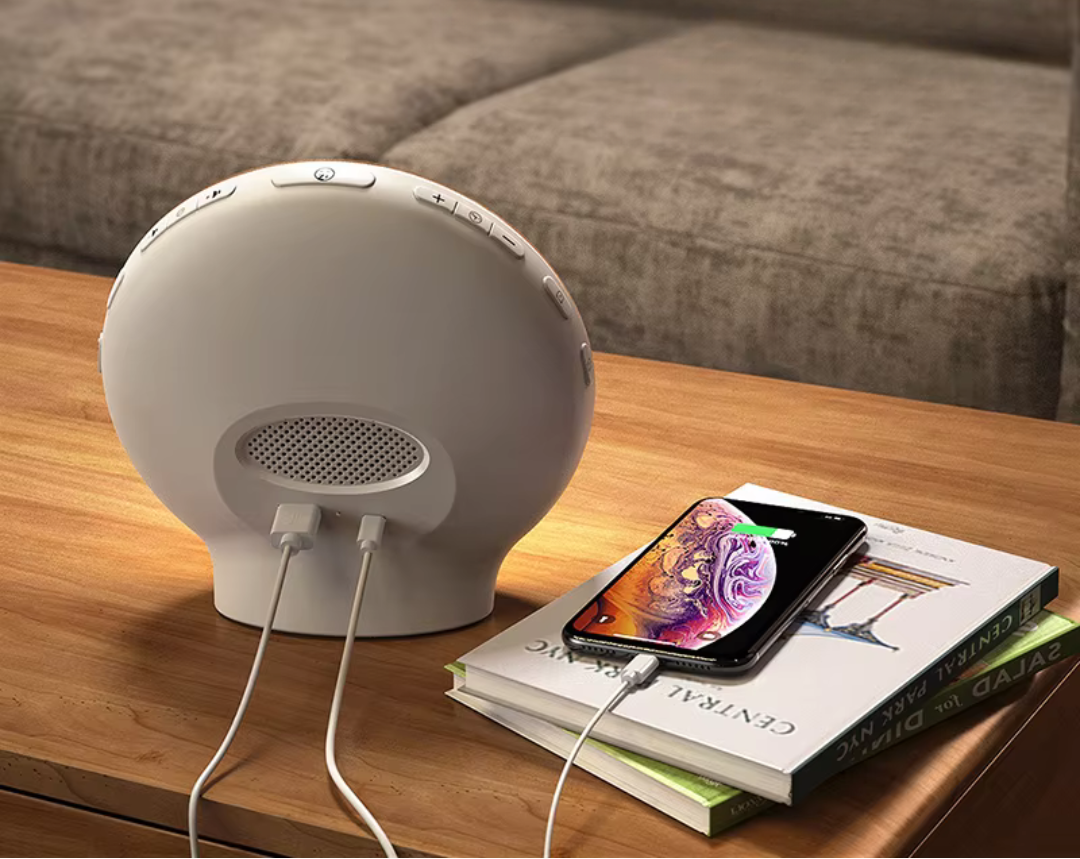 Réveil avec affichage de l'heure et options sonores