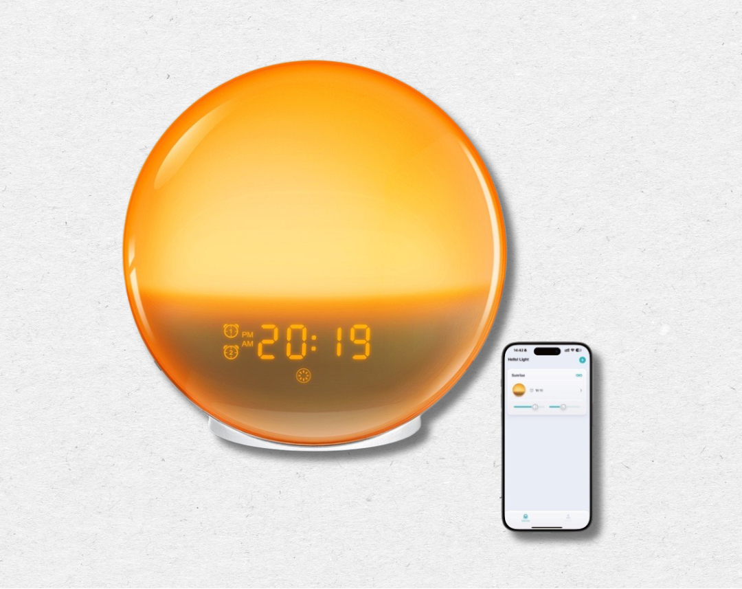 Réveil en mode coucher de soleil, lumière diminuant