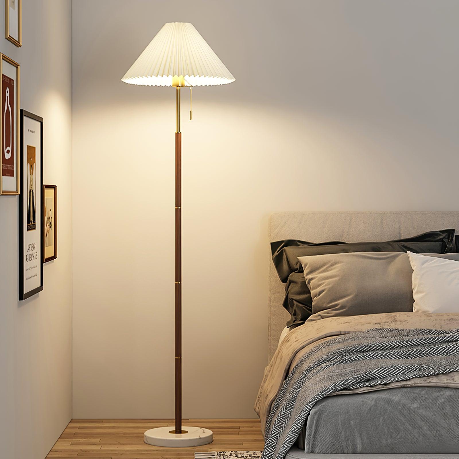 Interrupteur à bouton-poussoir sur le cadre de la lampe