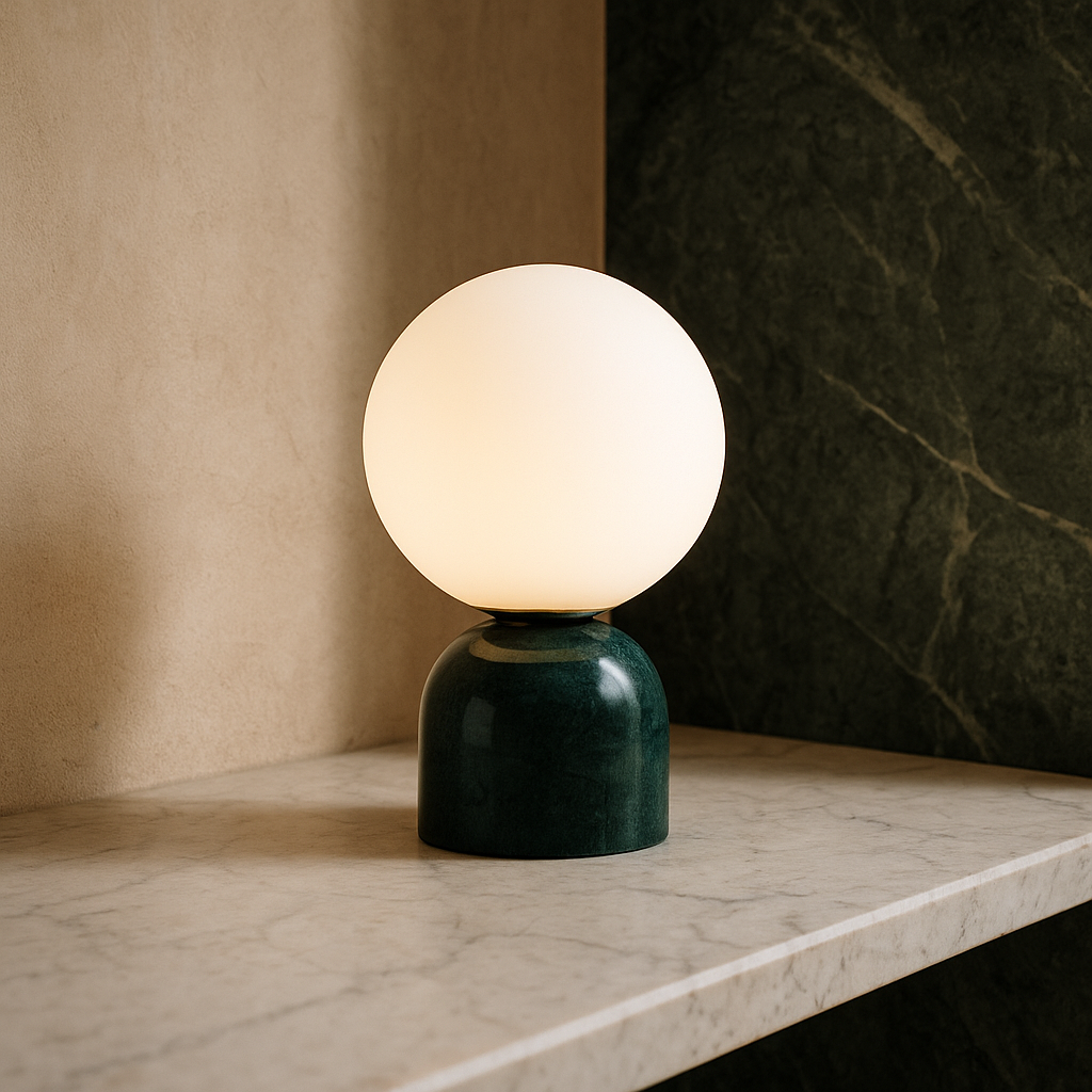 Lueur douce émanant de la lampe minimaliste