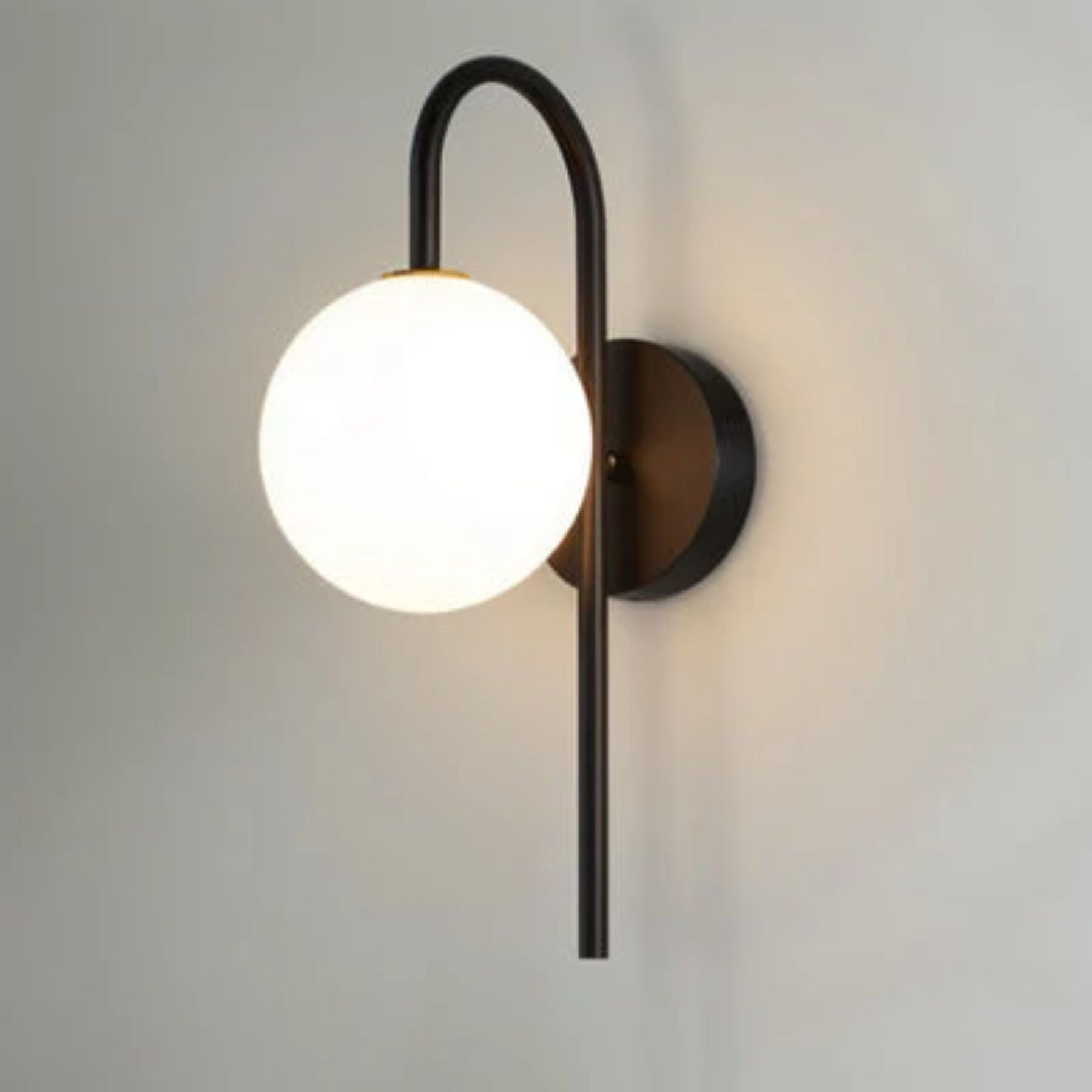Vue de dessus de l'applique, design élancé et moderne