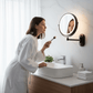 Miroir de maquillage avec support pliable et compact
