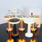 Lampe de table en métal avec éclairage LED sur bureau
