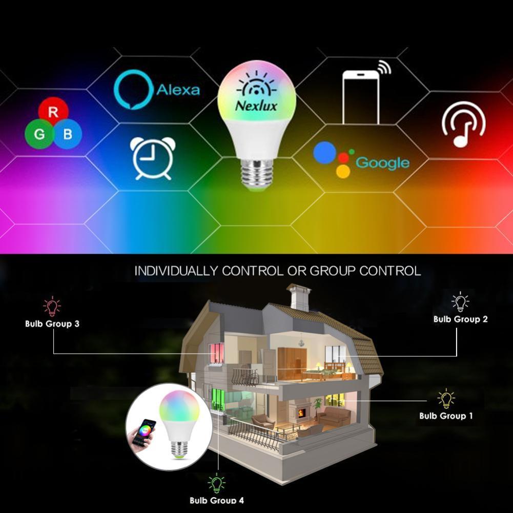 Gros plan sur le culot de l'ampoule LED connectée