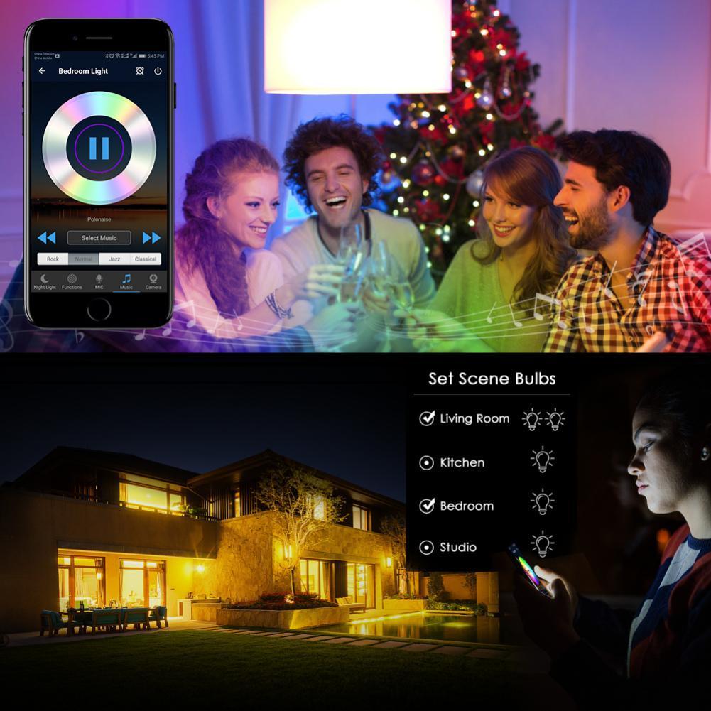 Ampoule LED montrant différentes options de couleurs