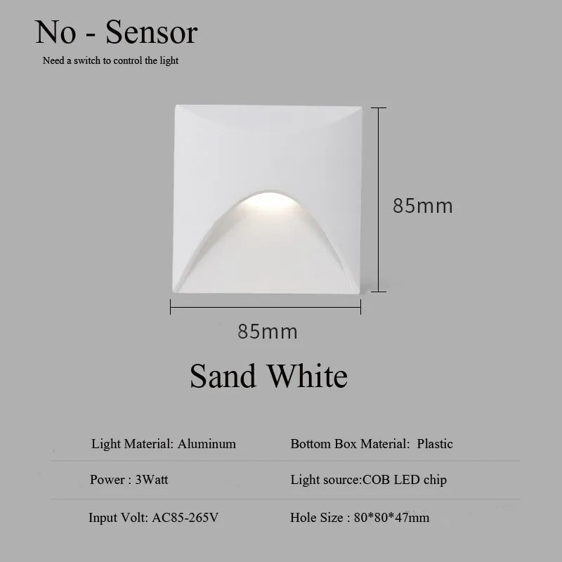 Vue latérale de l'applique LED, montrant son design intégré