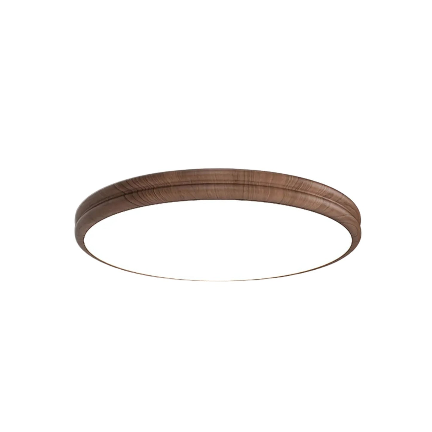 Lampe LED moderne avec finition bois vue de dessous