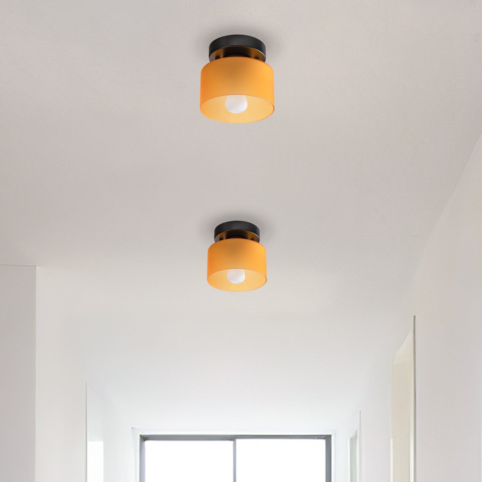 Détail du support en métal de la lampe rétro