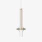 Lampe suspendue LED moderne avec verre et fer, vue de côté