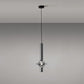 Vue d'ensemble de la lampe suspendue moderne dans un salon
