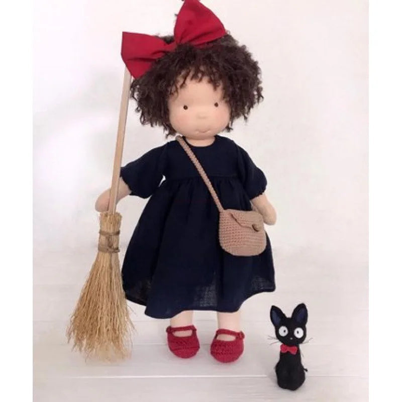 Poupée en Peluche Artisanale luna waldorf handmade plush vue du matériau vue 21