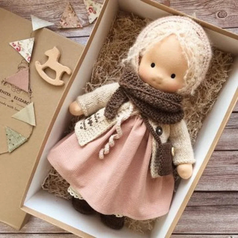 Poupée en Peluche Artisanale luna waldorf handmade plush vue de détail vue 31