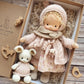 Poupée en Peluche Artisanale luna waldorf handmade plush vue du matériau vue 37