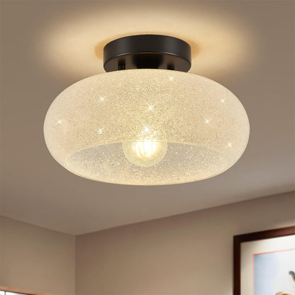 Lampe de plafond élégante avec design en verre et métal