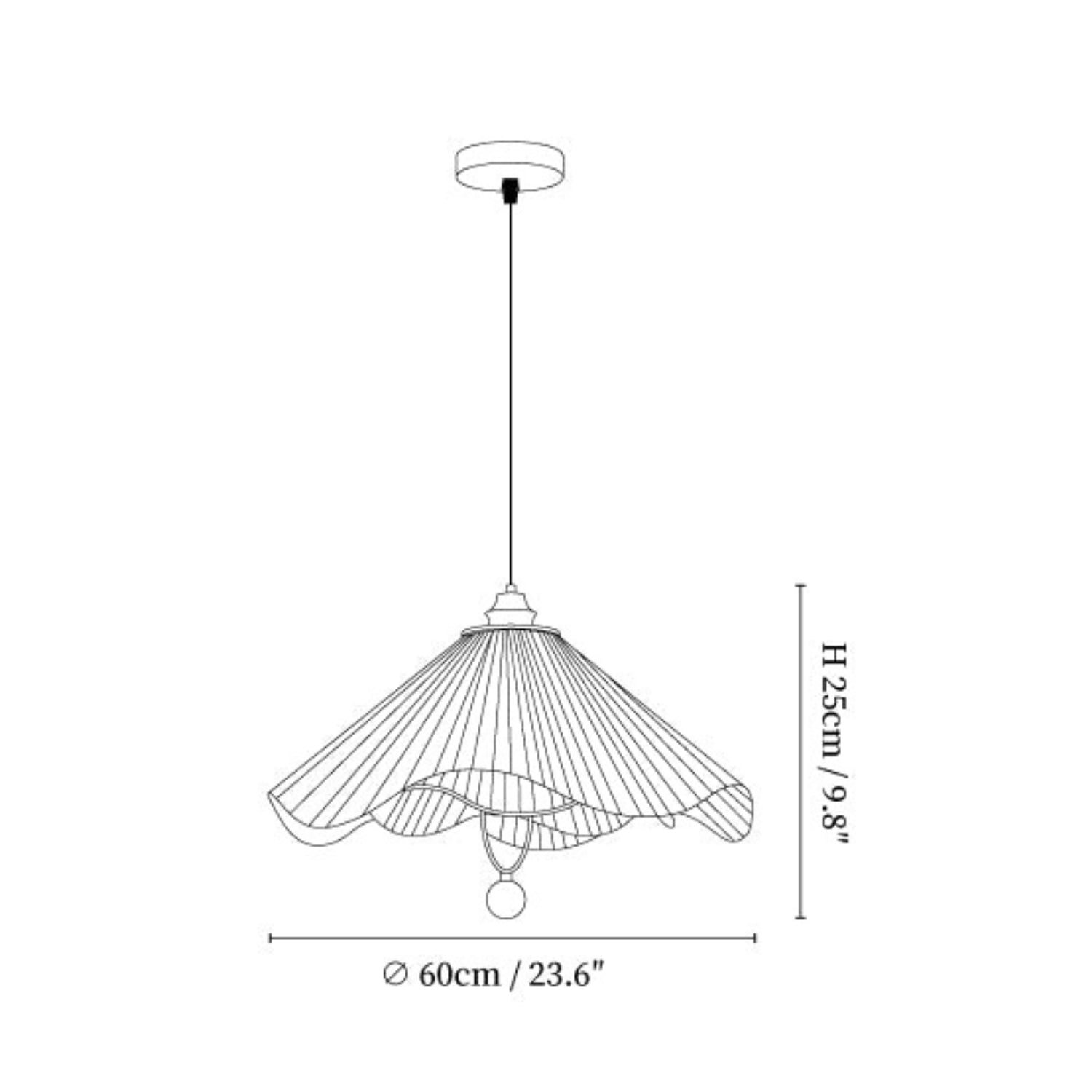 Lampe suspendue installée dans un salon moderne