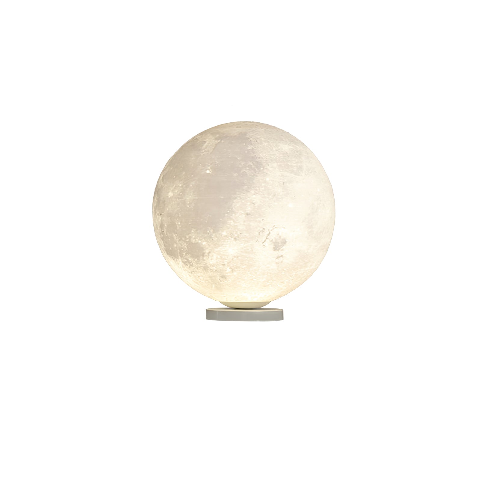 Lampe lune montrée dans différentes tailles disponibles