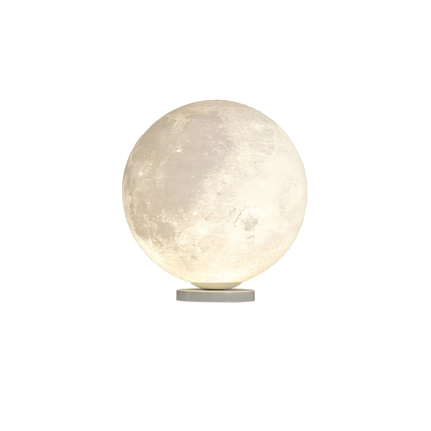 Lampe lune éclairant subtilement un espace de détente