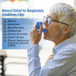 Appareil d'exercice pulmonaire en utilisation par un adulte