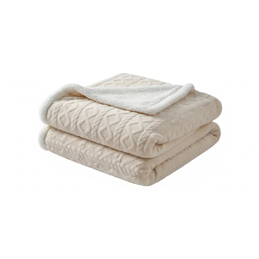 Couverture double couche montrant sa capacité à garder au chaud