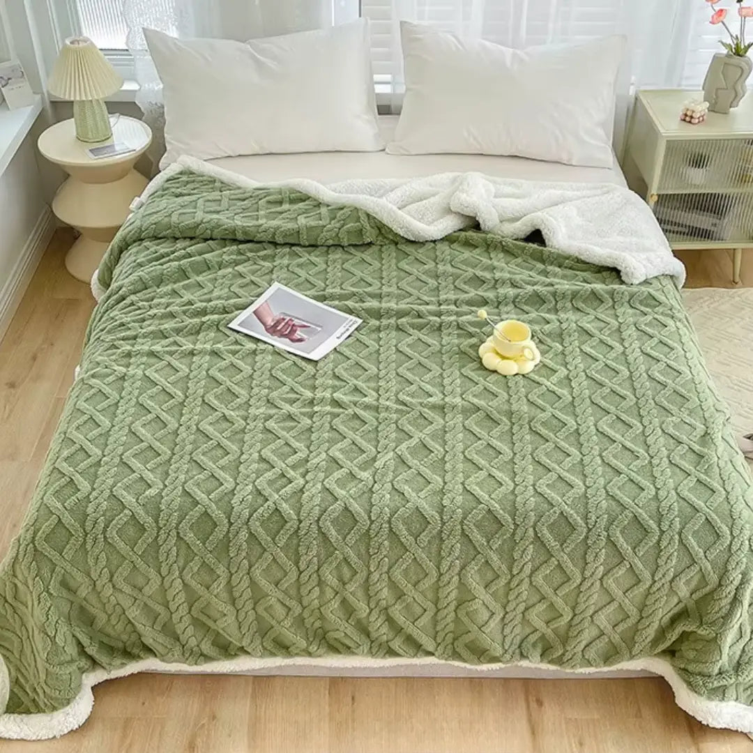 Gros plan sur la texture velours de la couverture