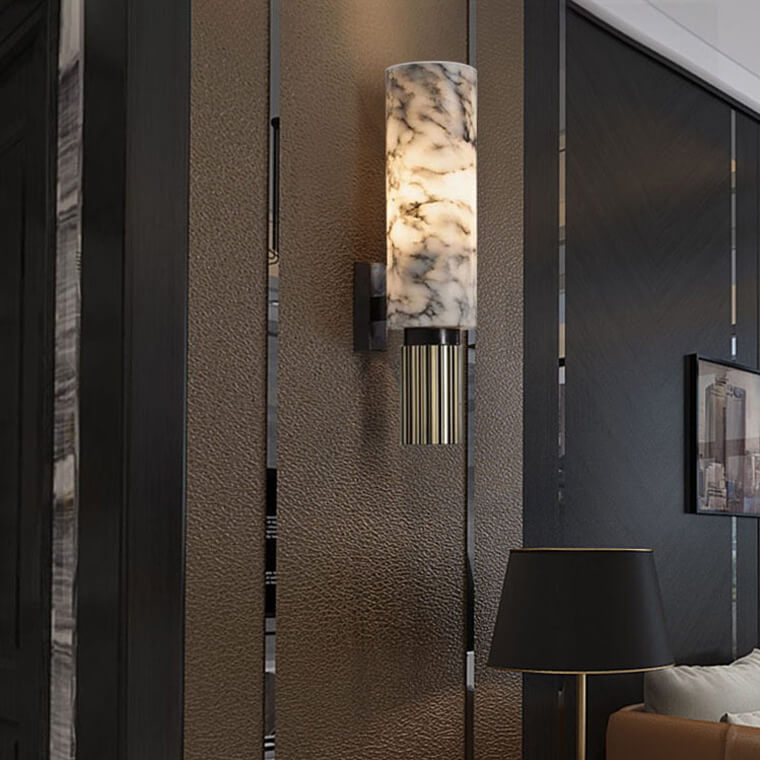 Applique murale installée sur un mur moderne