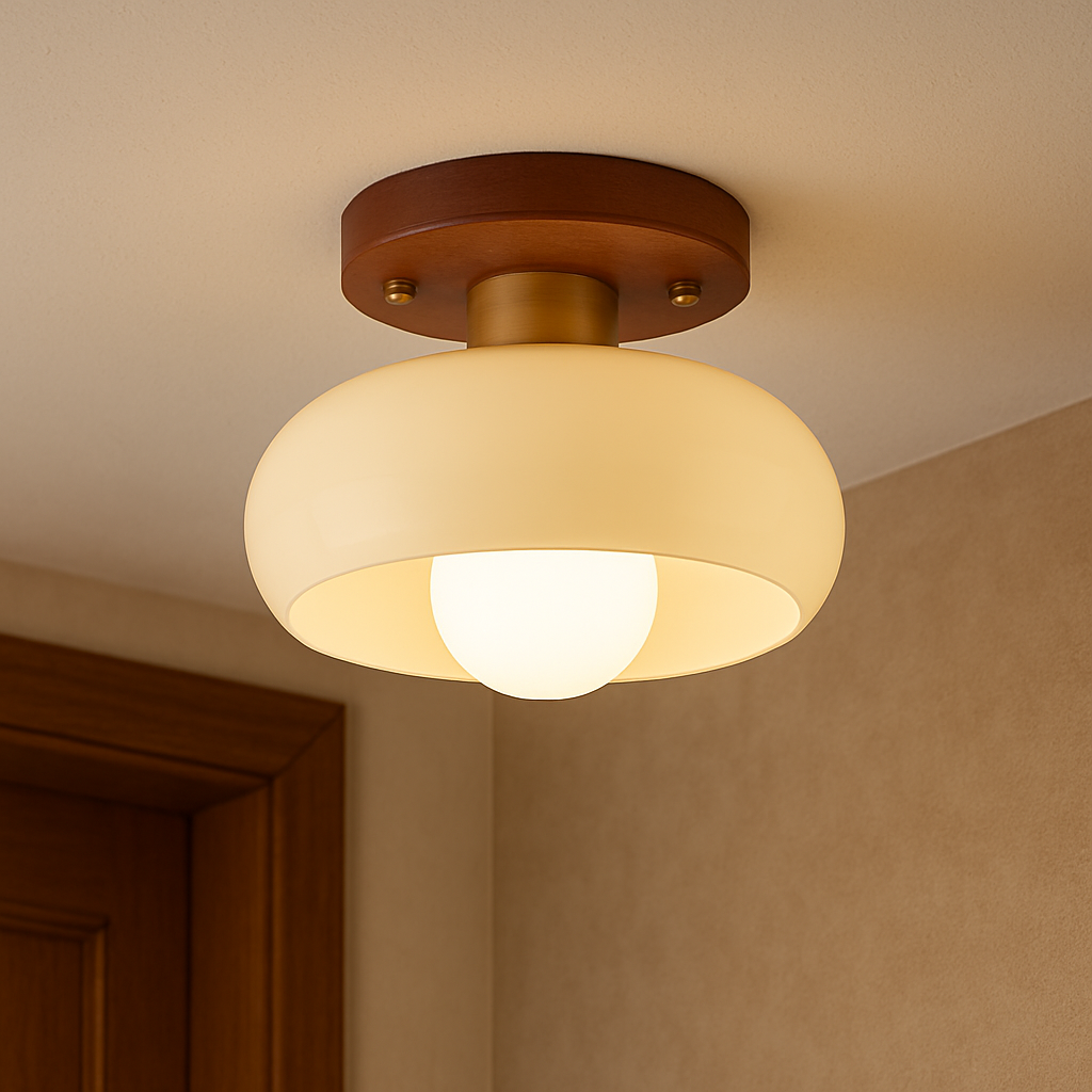 Lampe de plafond installée dans un intérieur moderne