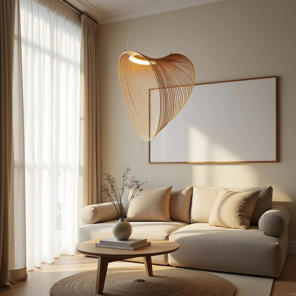 Vue rapprochée du cordon ajustable de la lampe