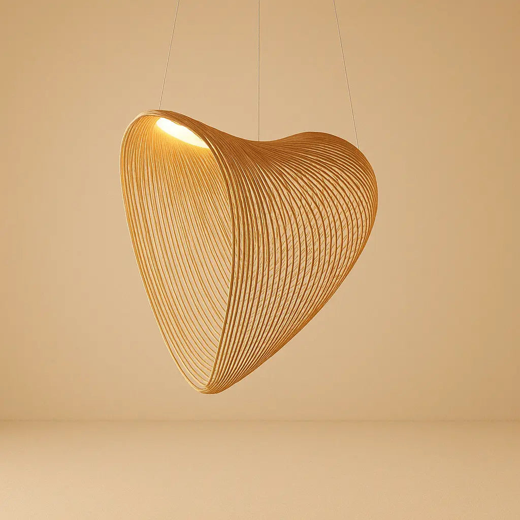 Vue de profil de la lampe avec lumière douce