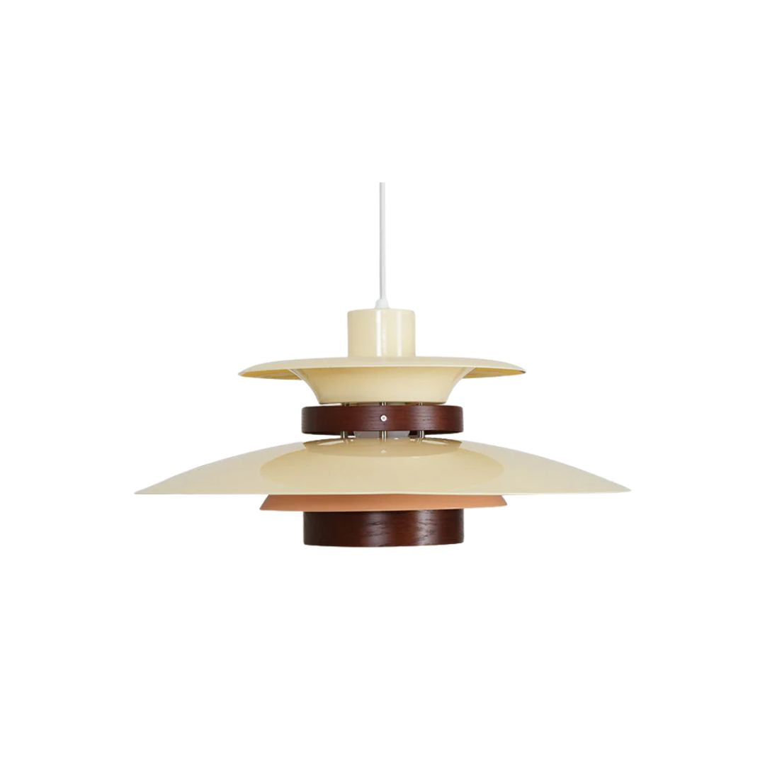 Lampe suspendue moderne avec accents en bois chaud