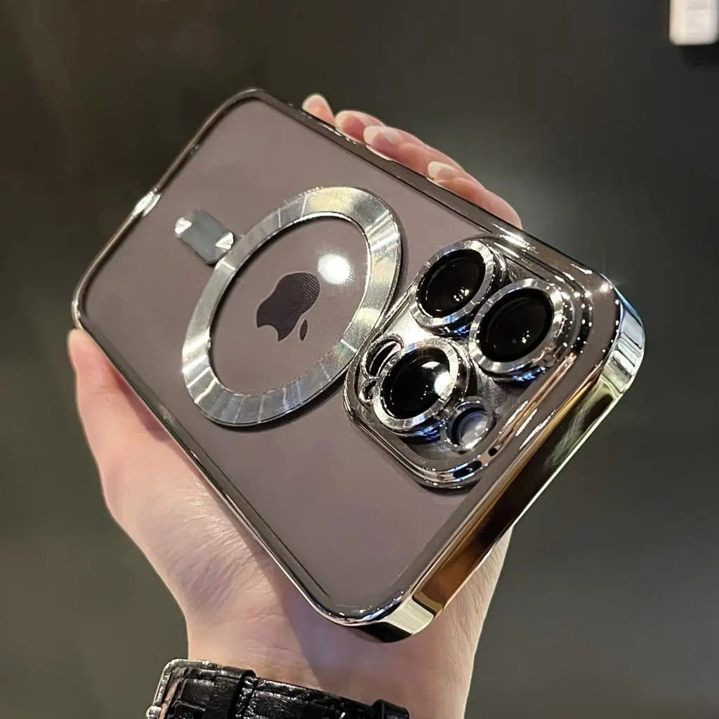 Coque souple dorée compatible avec accessoires MagSafe