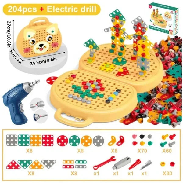 Détails des pièces montrant textures et couleurs variées