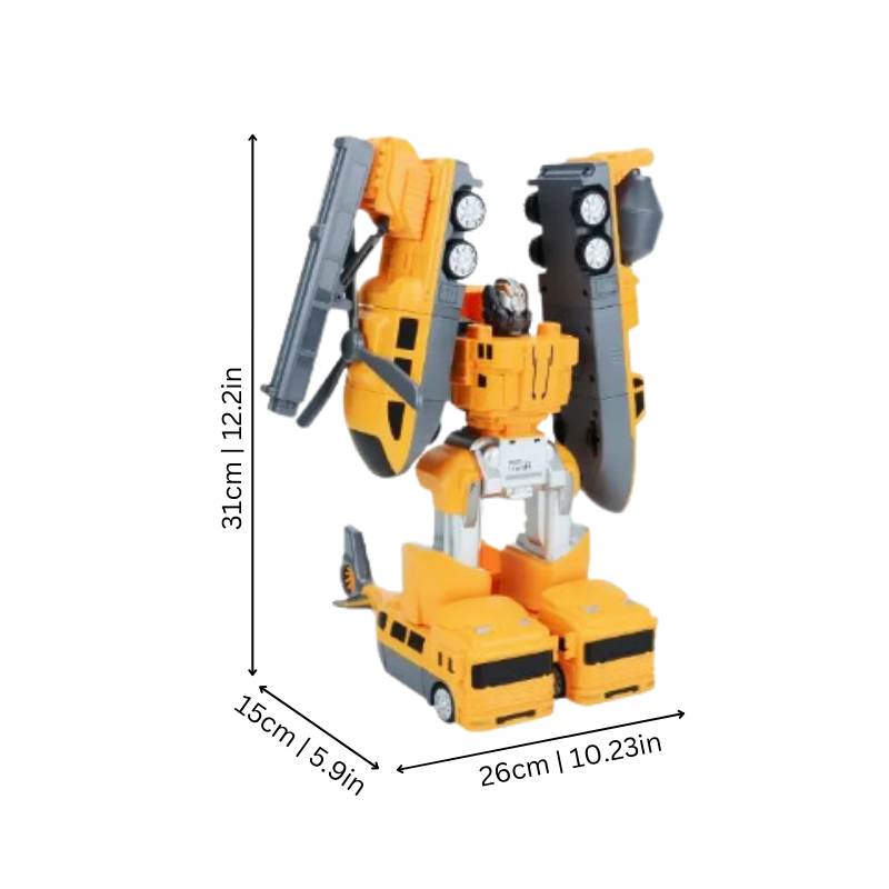 Construction d'un robot avec des pièces aimantées multicolores