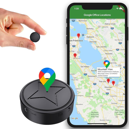 Vue d'ensemble du traceur GPS avec accessoires inclus